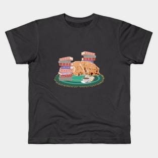 Books and Coffee and dogs and social justice Kids T-Shirt